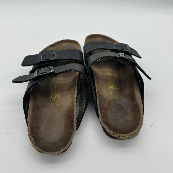 Womens Size 39 US 8.5 Birkenstock Arizona Black Birko-Flor Sandals Slip On - Picture 7 of 11